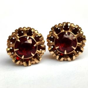 Vintage 30s solid 10k Rose Gold Earrings